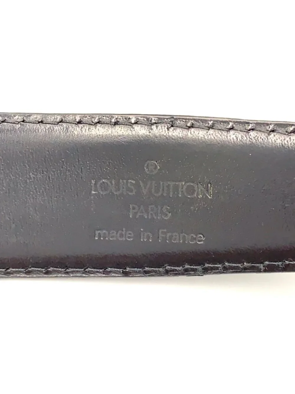 Louis Vuitton Ceinture Classic Leather Black Belt Gold